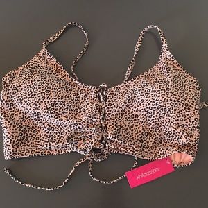 NWT Xhilaration Cheetah Print Bikini Top, XL